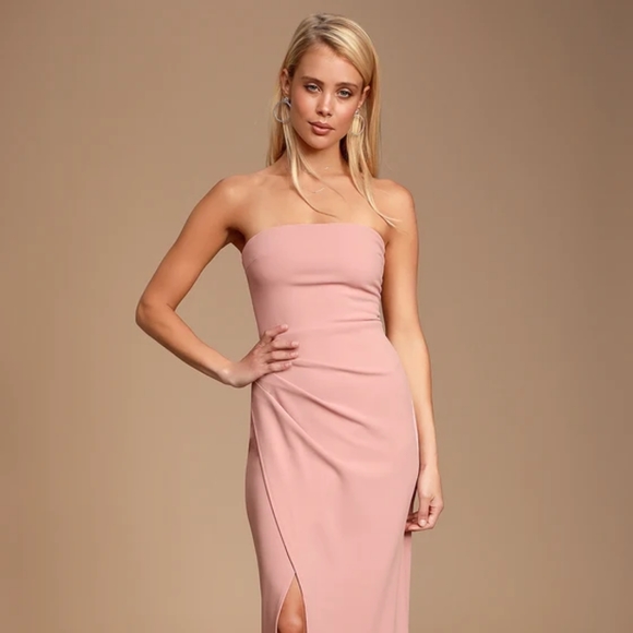 Lulus Dresses & Skirts - Foxy Mauve Pink Strapless Maxi Dress
Large